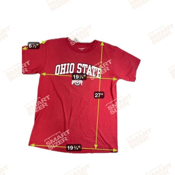 Ohio State Buckeyes Pro Edge T-Shirt M Red Cotton Mens Tee Football Basketball - Picture 3 of 5